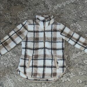 Abercrombie & Fitch Plaid Sweater - Brown and Cream